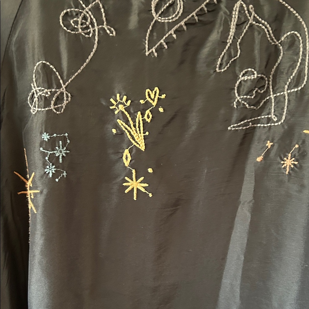 Johnny Was Black Embroidered Top - Picture 5 of 10